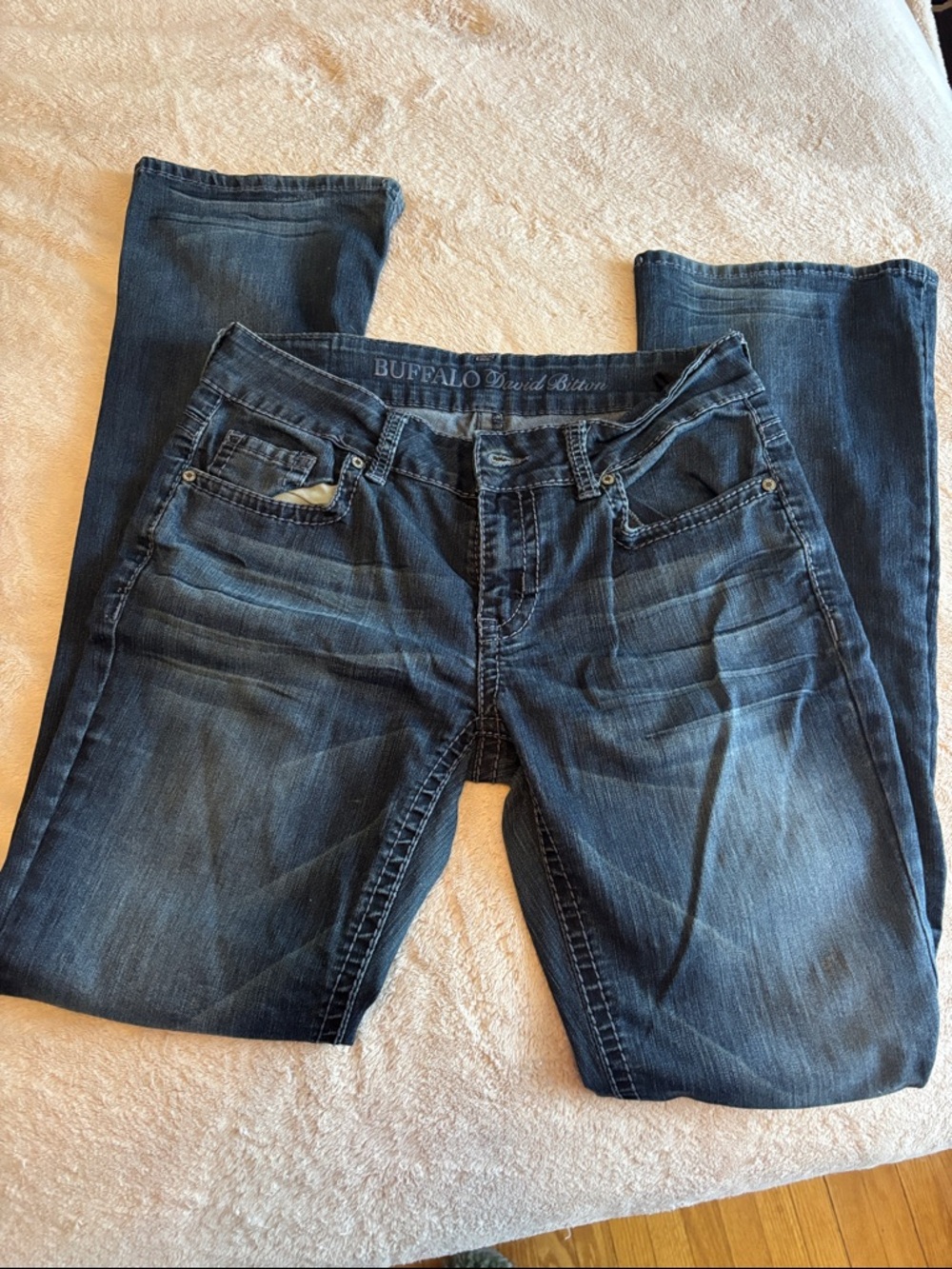 Buffalo David Bitton Indigo Washed Straight-Leg Jeans